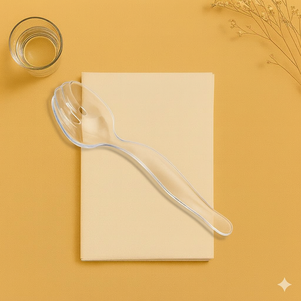 Clear Serving Fork