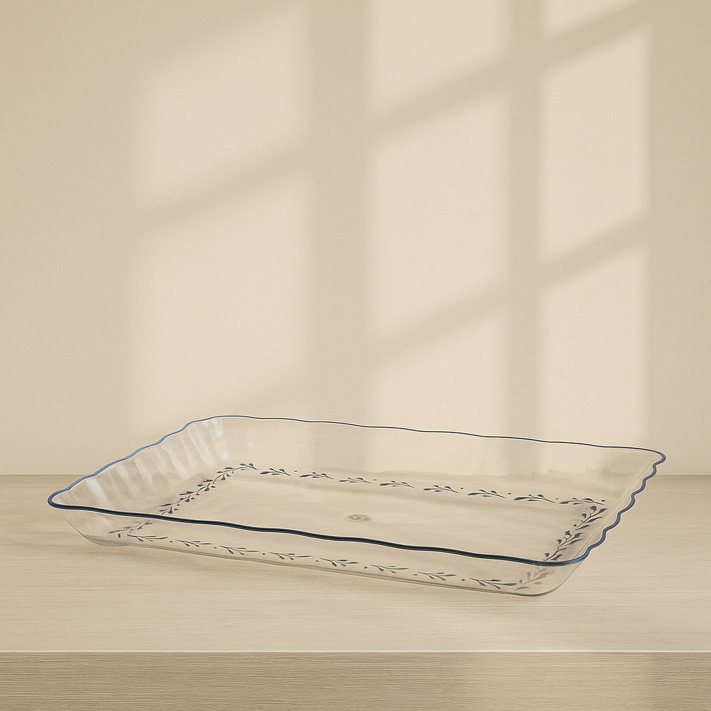 Scalloped Clear Tray