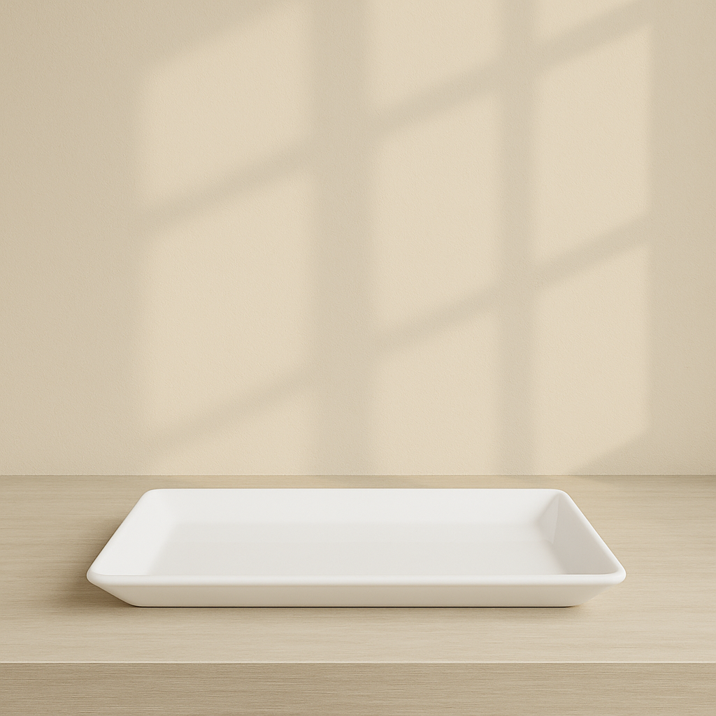 Rectangular Serving Tray White