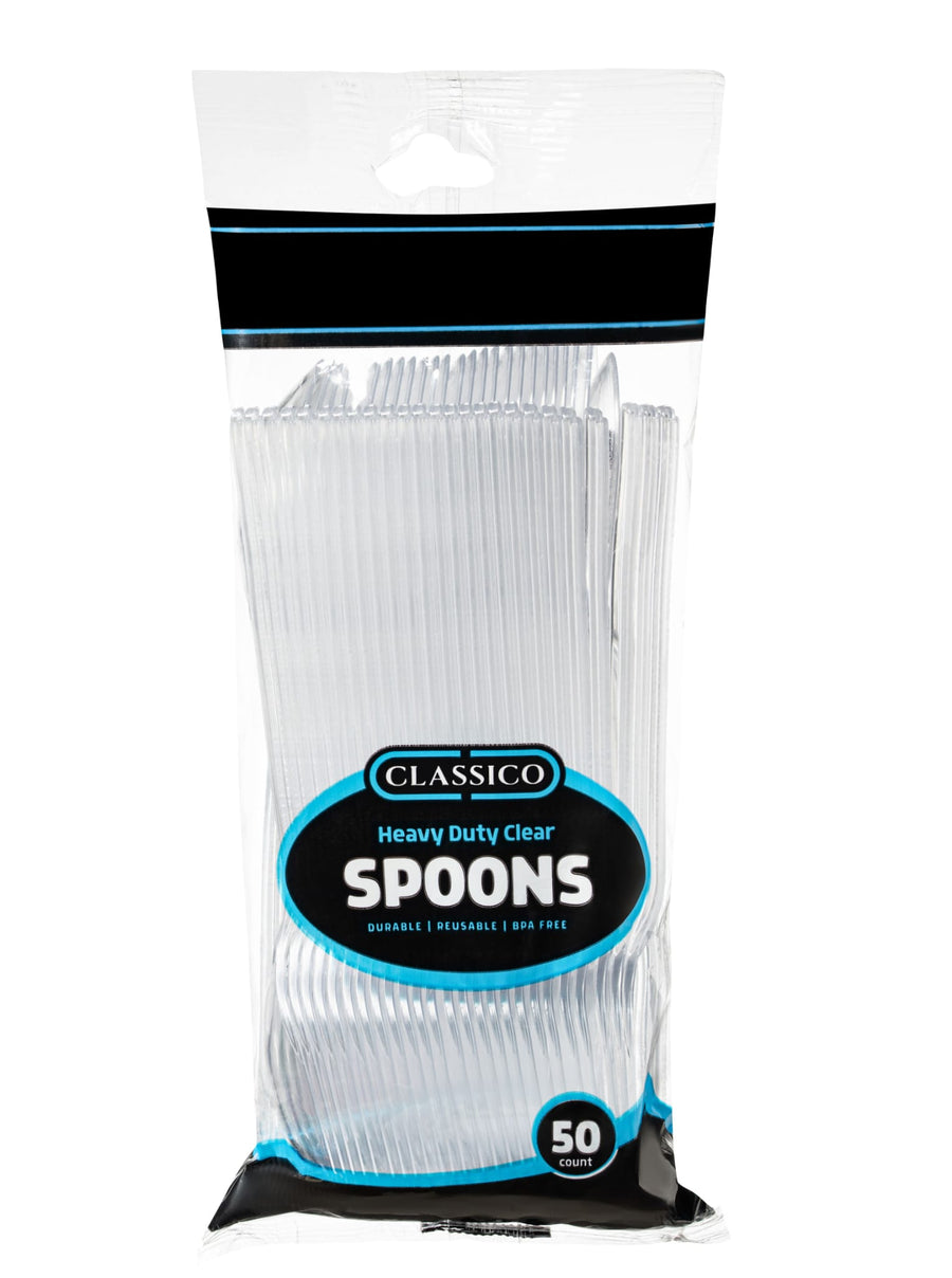 Decor Classico Collection Heavy Duty Clear Cutlery - 50 Count