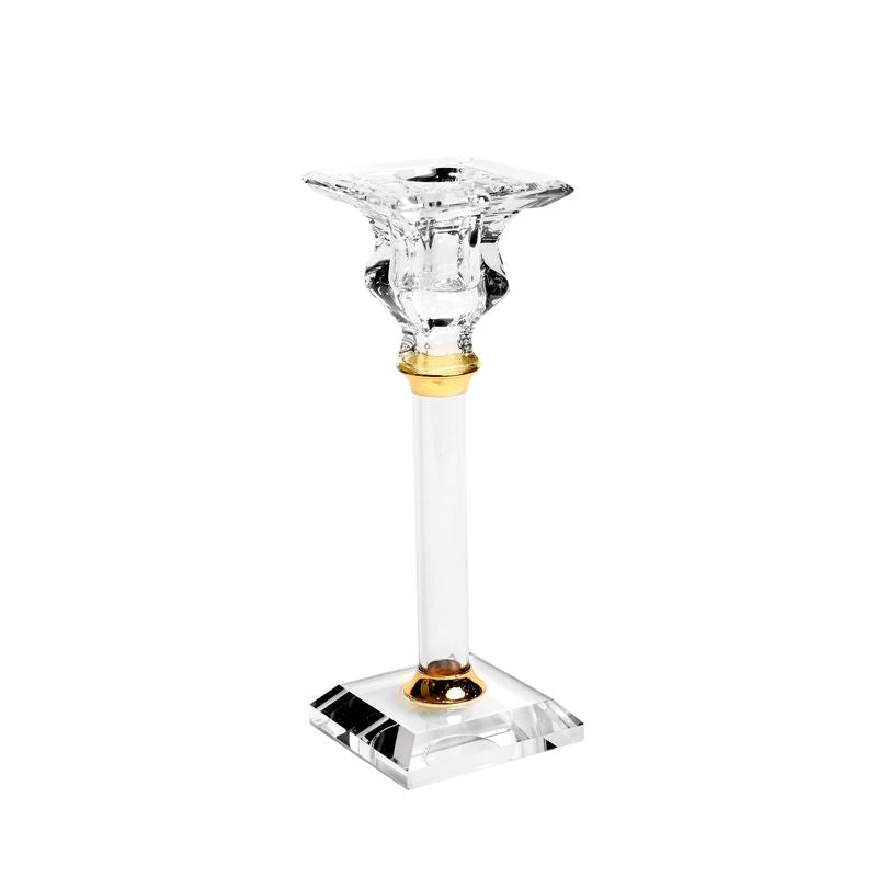 Small Clear-Gold Candle Stick
