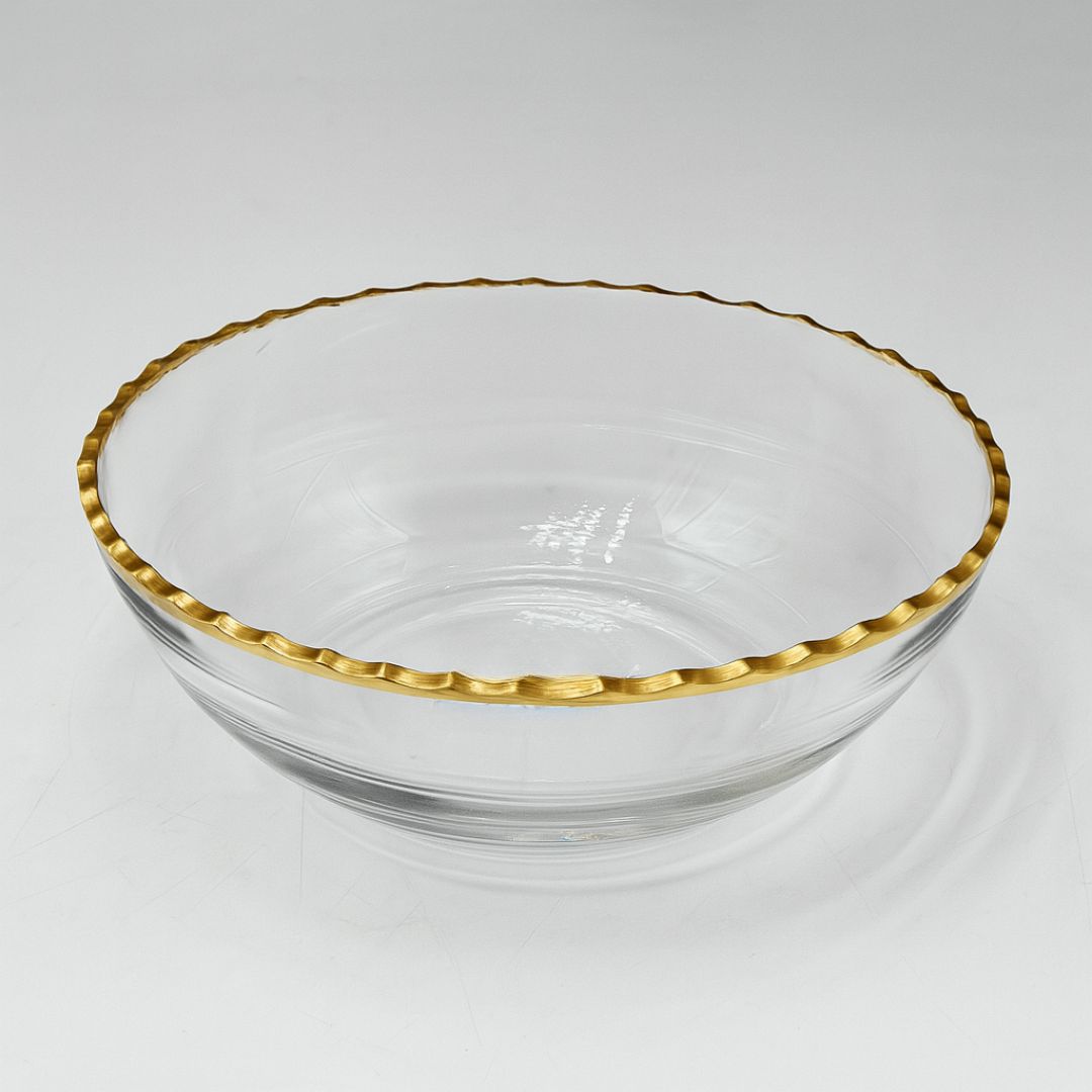 Invigo Living Gold Rimmed Bowls - 2 Count