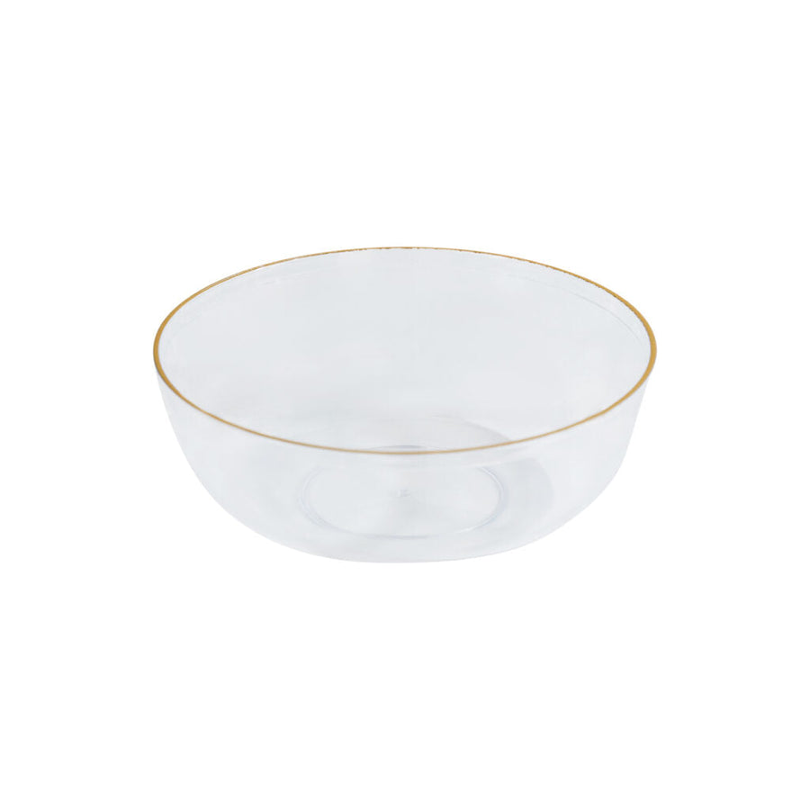 Gold Rim Bowls 6 oz - 10 Count - Clear-Gold