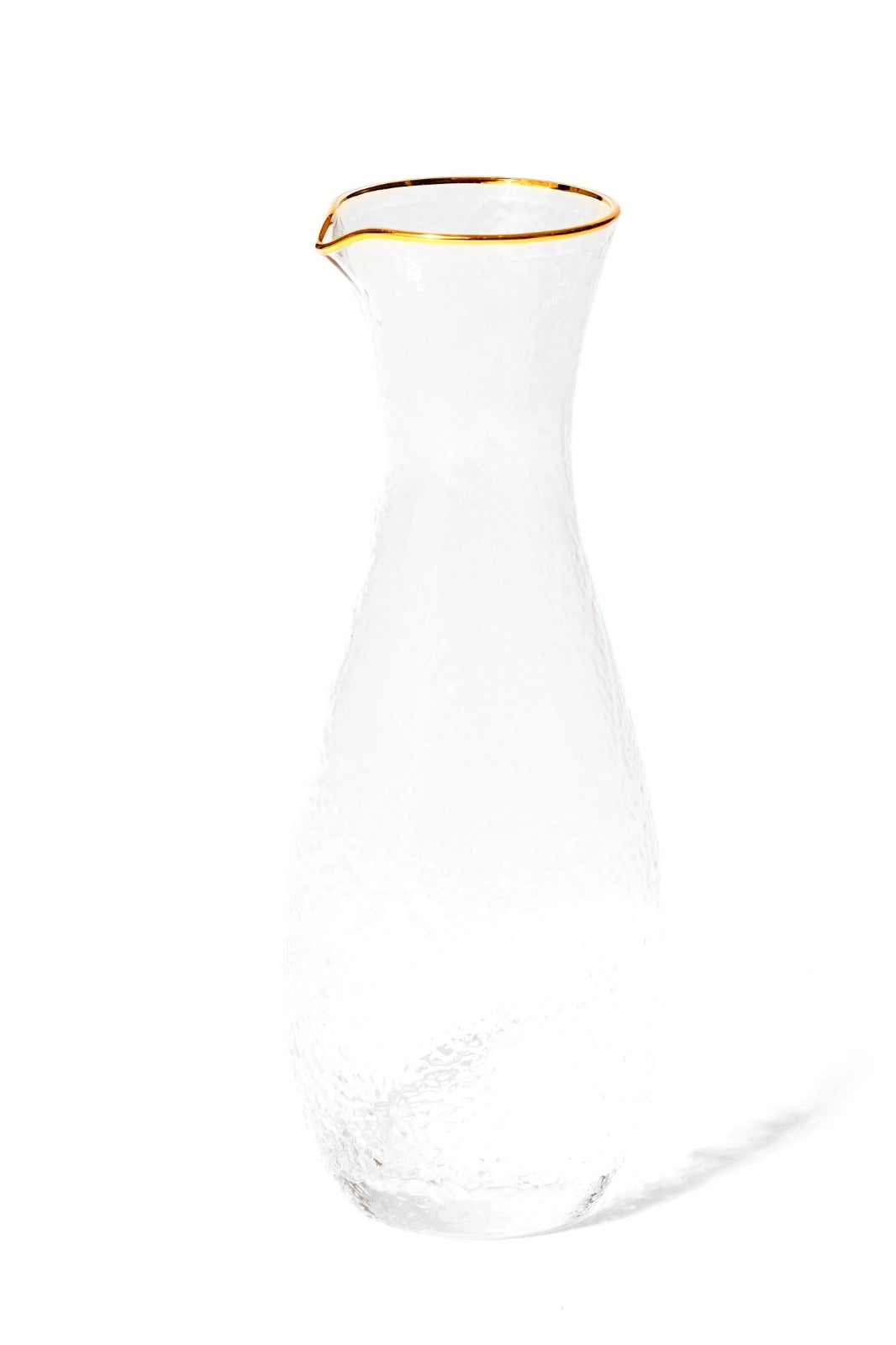 Gold Rimmed Euro Hammered 11” Pitcher