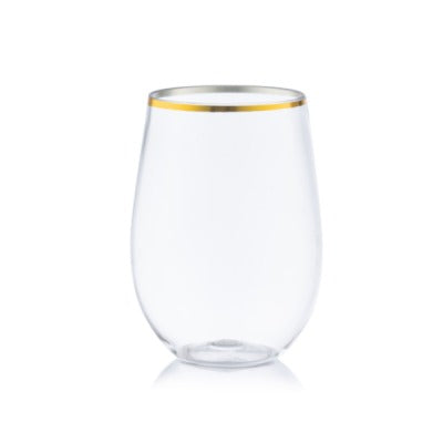 Wine Goblet Gold Rim - The Closeout Connection