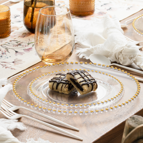 Decor Beaded Collection Clear and Gold