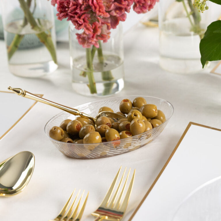 Icicles Clear Oval Bowls - 10 count - The Closeout Connection