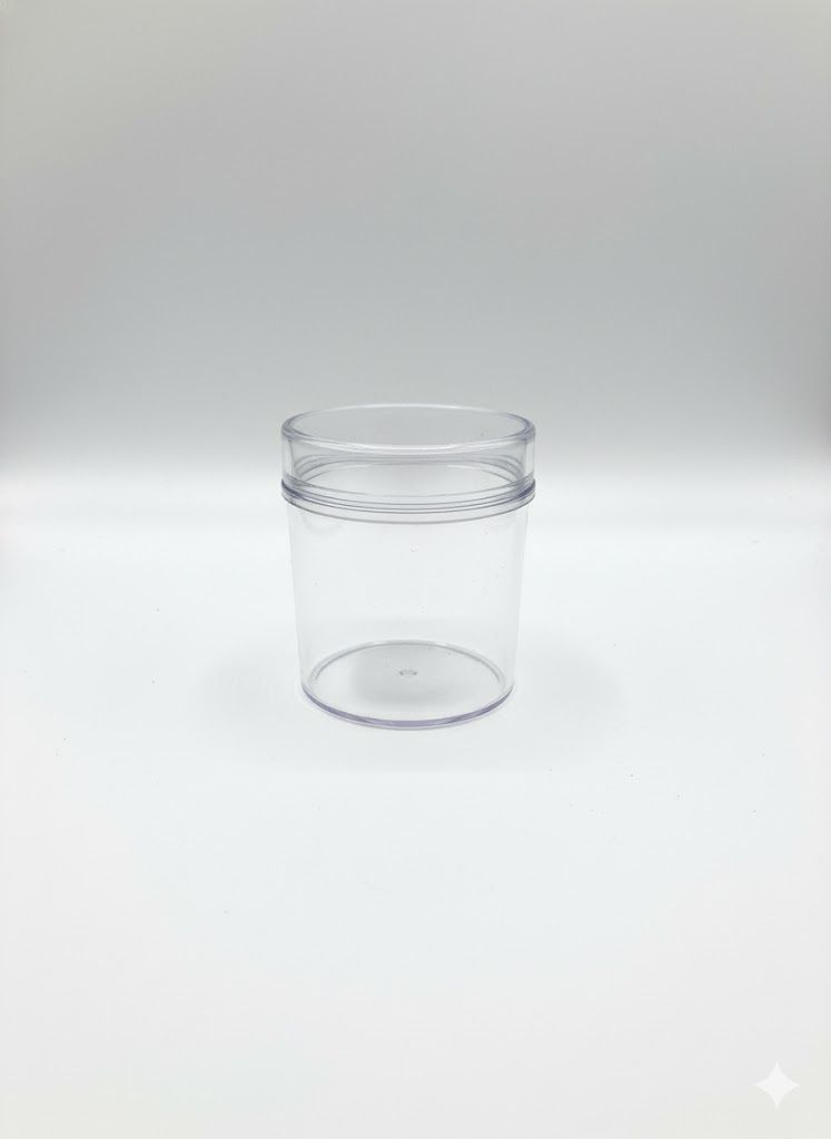 Small Lucite Round Canister
