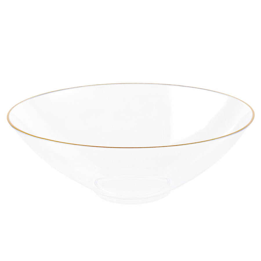 Organic Gold Rim Clear Bowl - 10 Count - The Closeout Connection