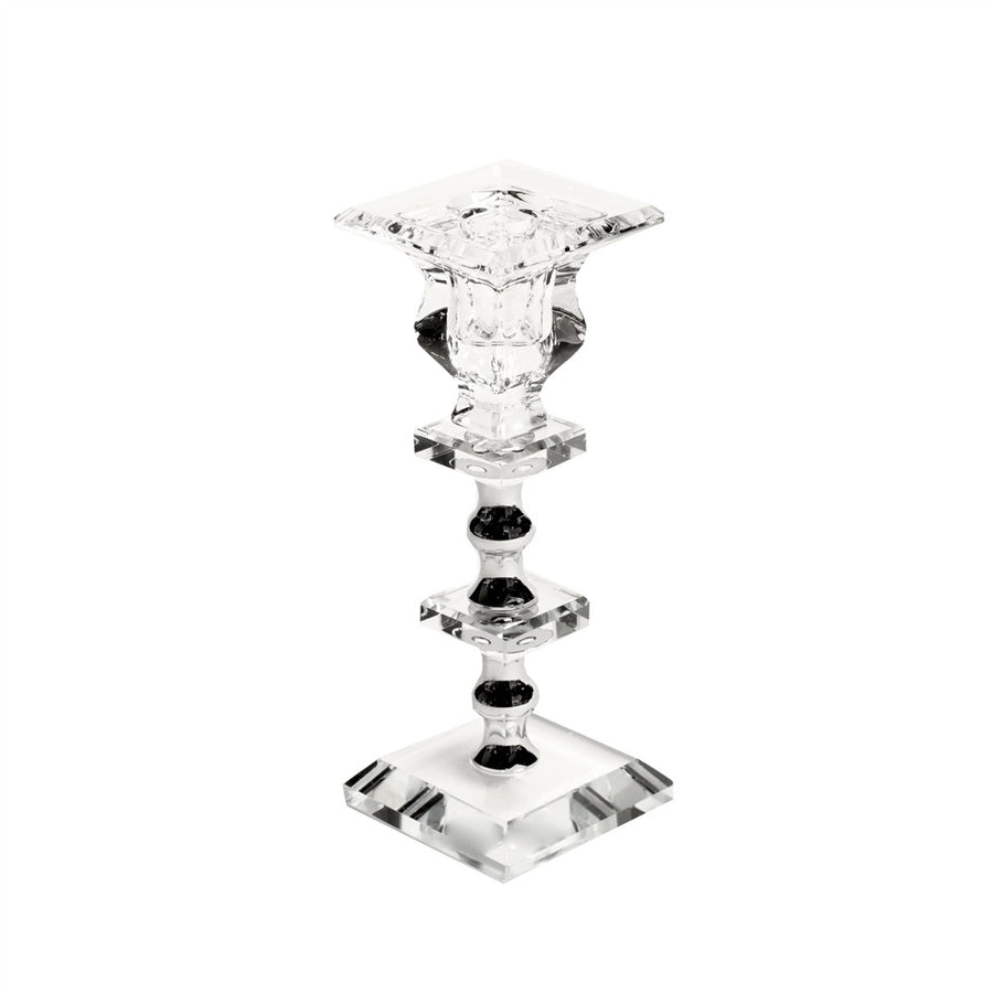 Candle Stick Clear Silver - The Closeout Connection