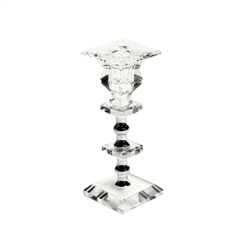 Candle Stick Clear Silver