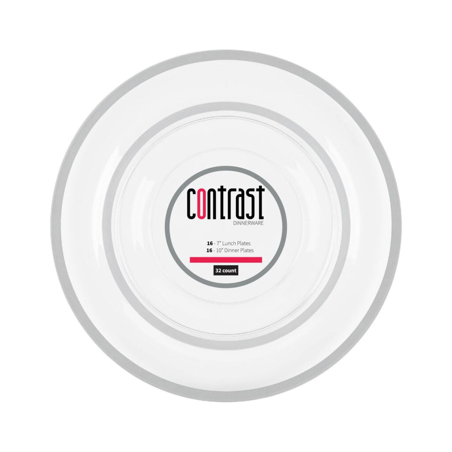 Contrast Combo Plates - 32 ct - The Closeout Connection