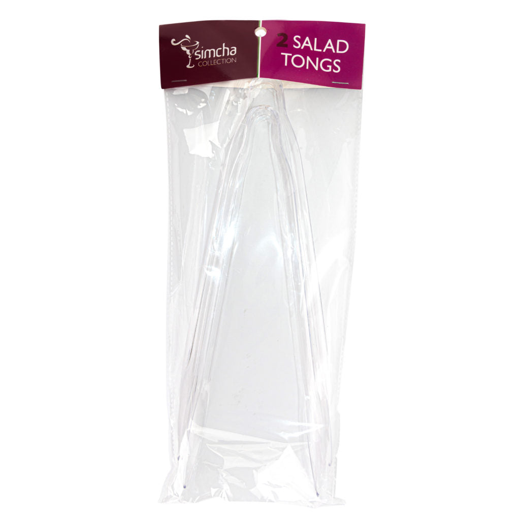 Clear Salad Tongs Twin Pack