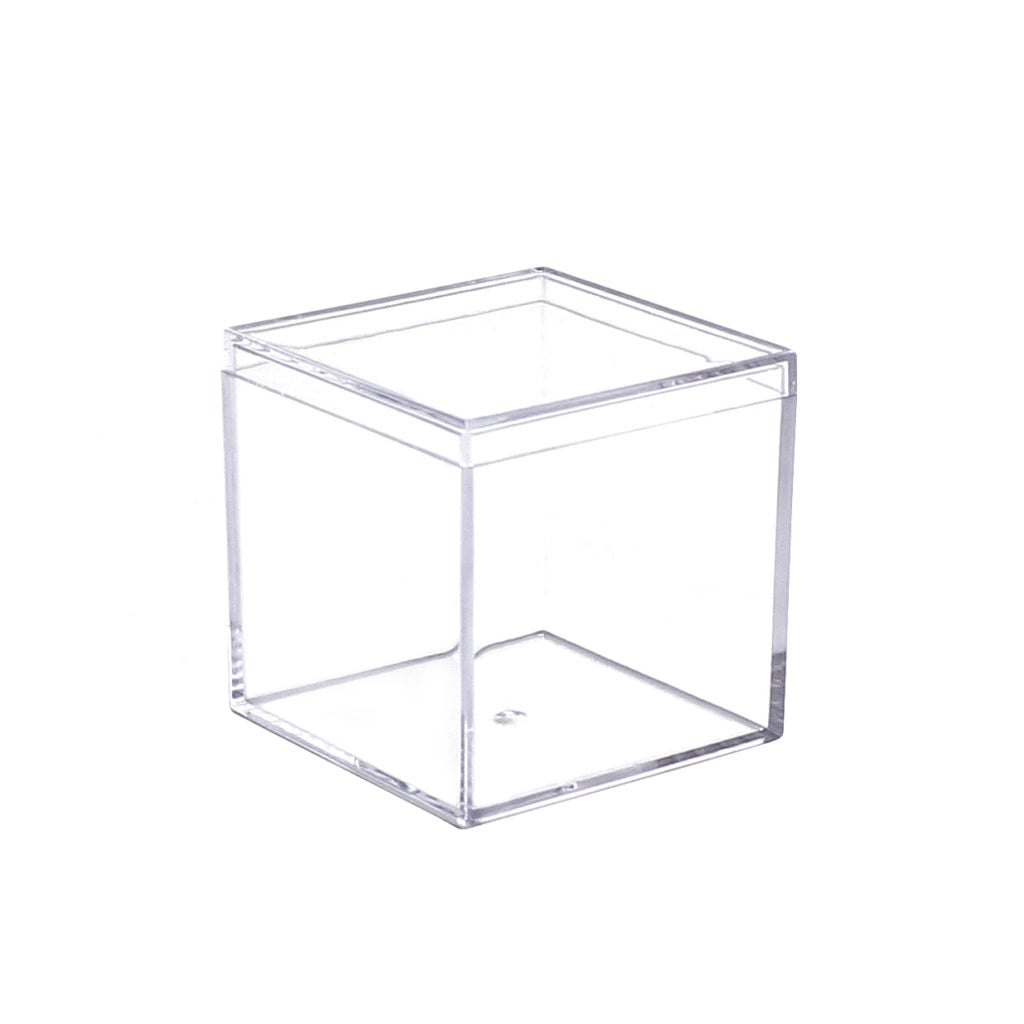 Clear Square Boxes with Lids - 6 Count - The Closeout Connection