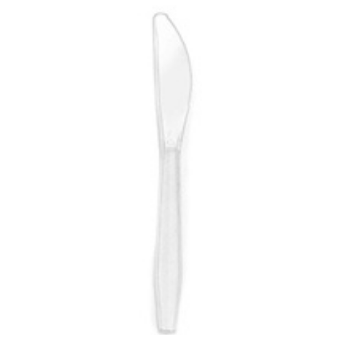Deluxe Heavy Weight Clear Knives- 50 Count