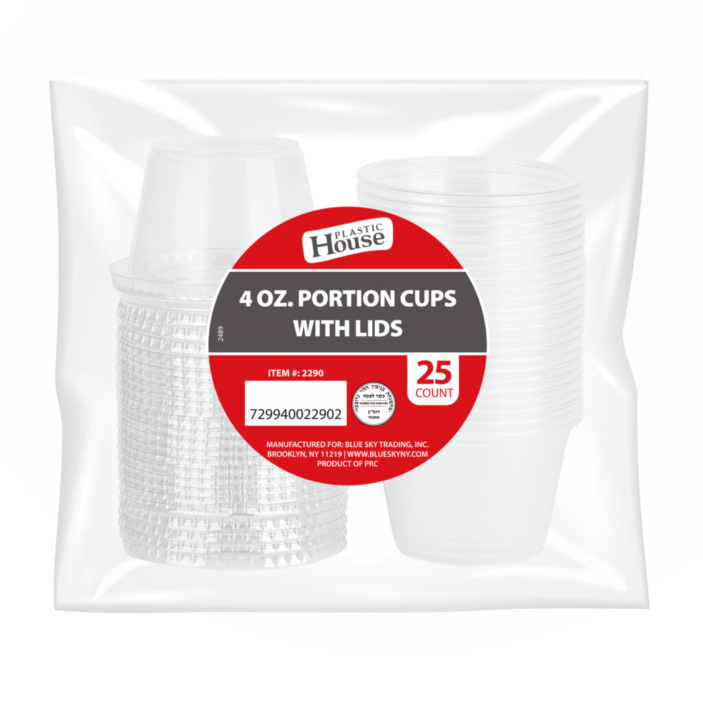 Portion Cups with Lids - 25 Count