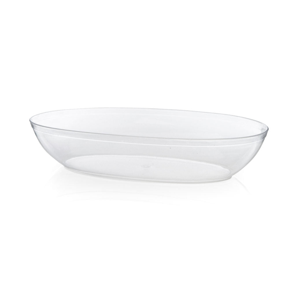 Small Oval Clear Plastic Serving Bowl