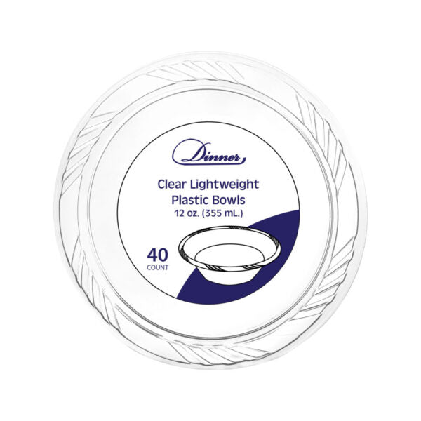 Dinner Collection Clear Bowls - 40 Count