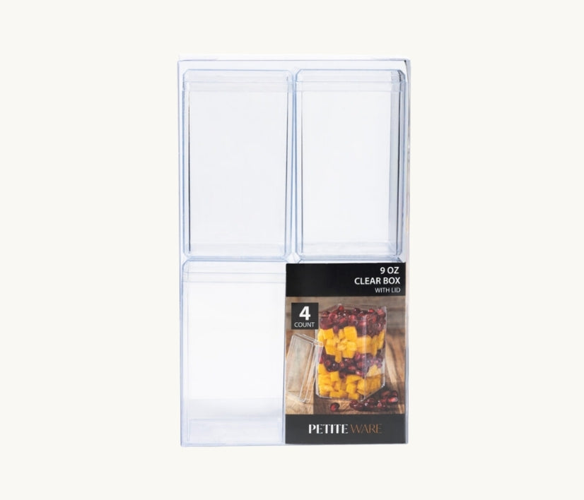 Clear Box 9 oz - 4 Count
