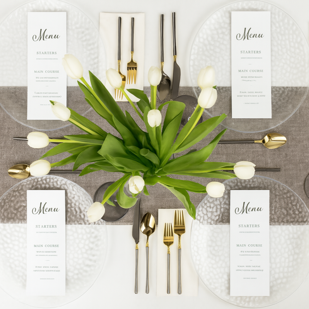 Clear Organic Hammered Chargers- 4 CT