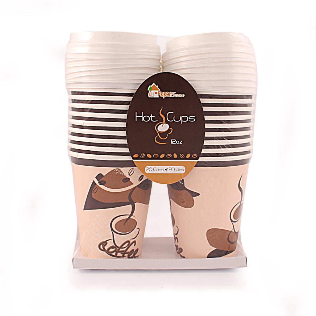 Paper Hot Cups Combo - 20 Count