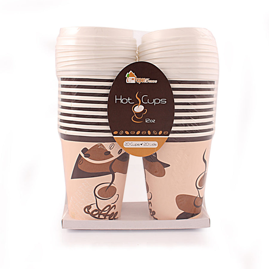 Paper Hot Cups Combo - 20 Count - The Closeout Connection