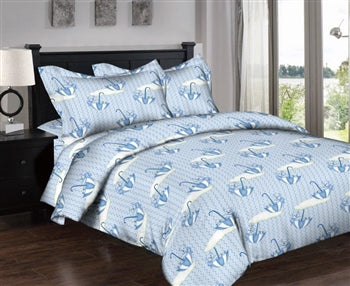 Bears in Umbrellas Blue 6PC Twin Bedding Set by Superior Linen - The Closeout Connection