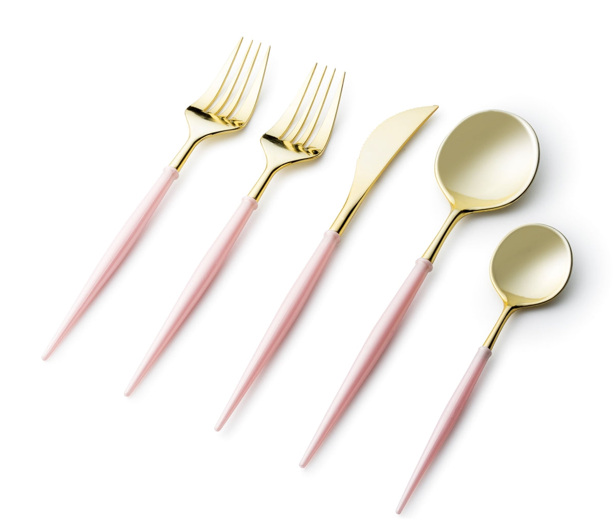 Pink and Gold Cutlery - 40 Piece