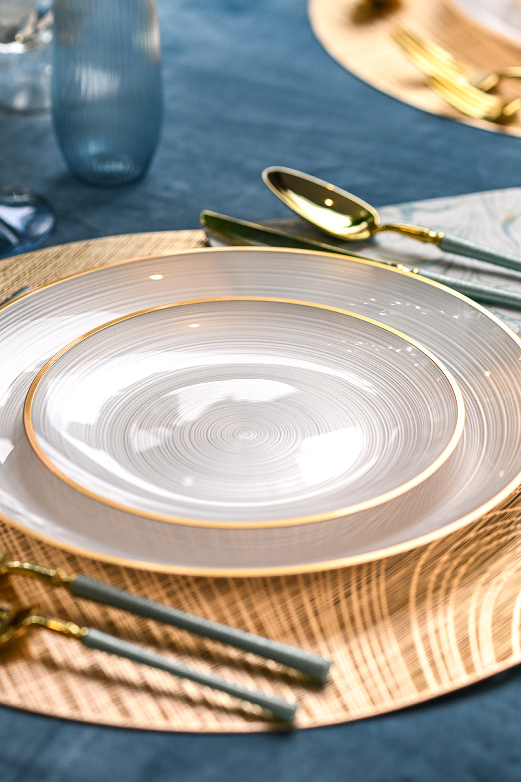 154 Piece Set - Azure Affair Scape 10 Guests