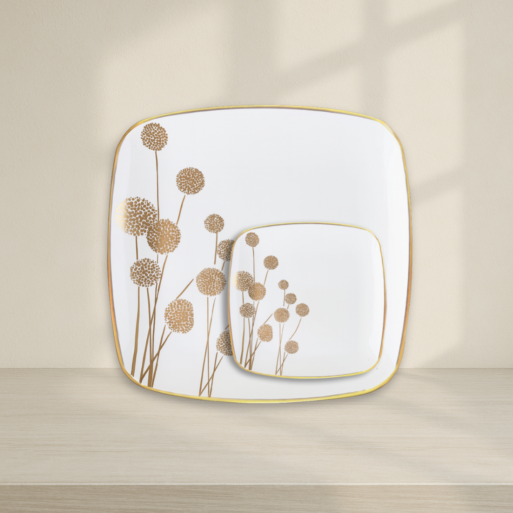 Dandelion Square Plates Collection- 10 Count
