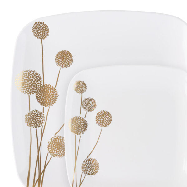 Dandelion Square Plates Collection- 10 Count