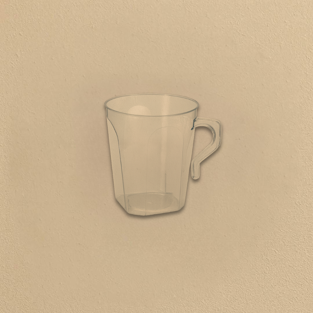 Disposable Clear Plastic Coffee Mug- 8 Count