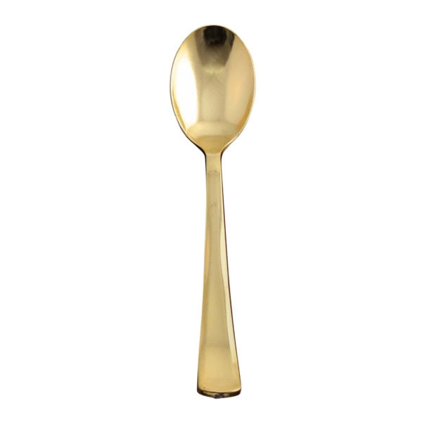 Gold-Like Plastic Spoons- 20 Count
