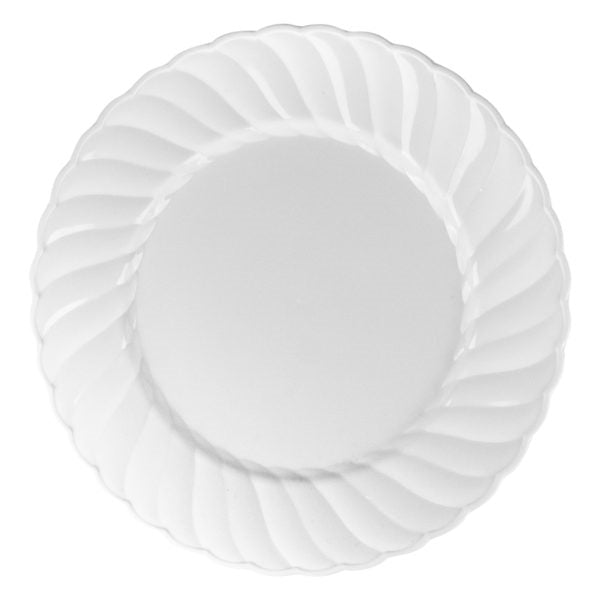 Elegant Plastic Plates White- 18 Count