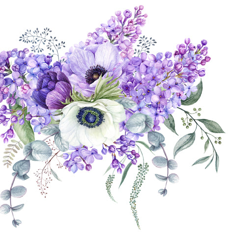 Floraison Printaniere Lunch Napkin - 20 Count - The Closeout Connection