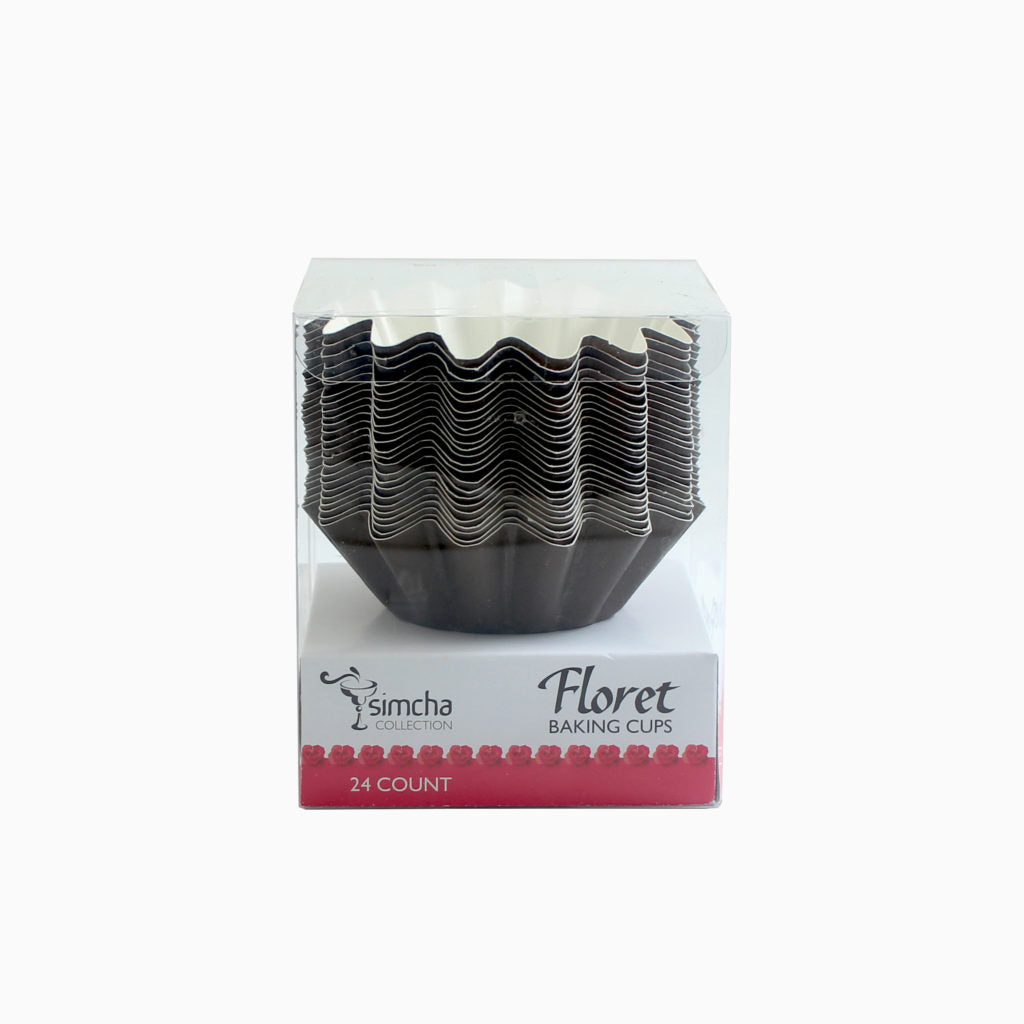 Floret Baking Cups Brown (Kosher for Passover) - 24 Count - The Closeout Connection