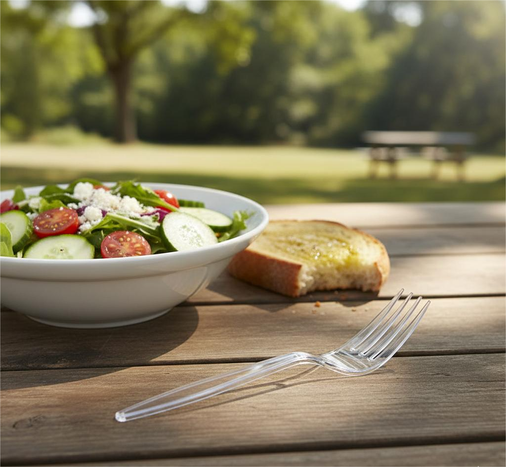 Deluxe HeavyWeight Clear Forks- 50 ct