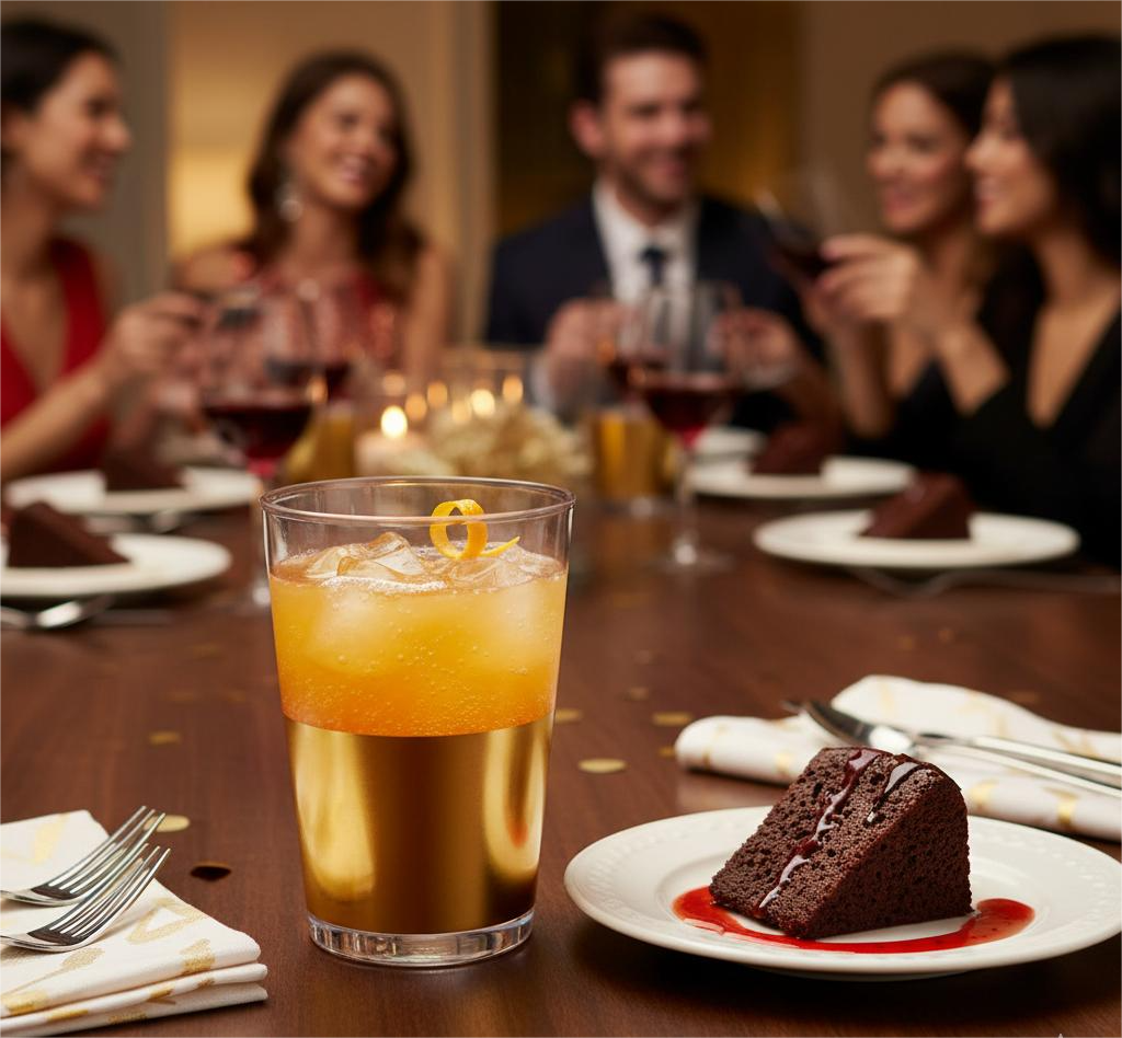 12oz Round Plastic Clear with Gold Band Tumblers - The Closeout Connection