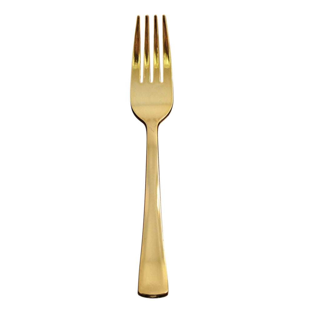 Gold-Like Plastic Forks - 40 Count