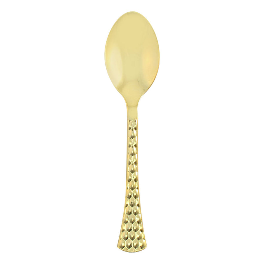 Hammered Gold Flatware Soup Spoons
