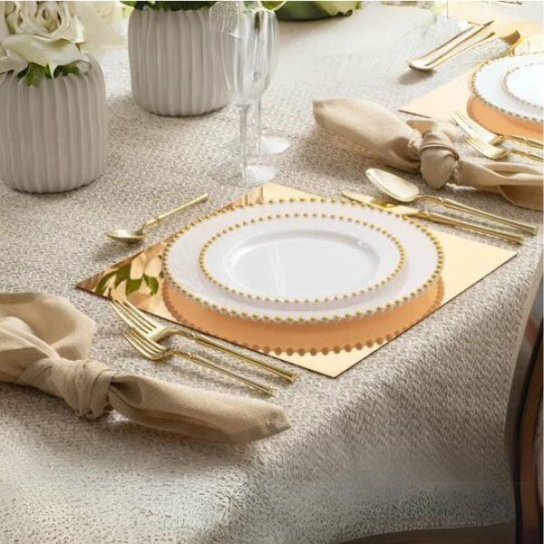 Gold Square Mirror Charger