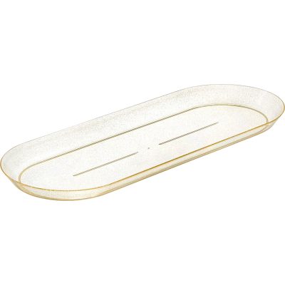 Decor Classic gold glitter rectangular plastic serving tray