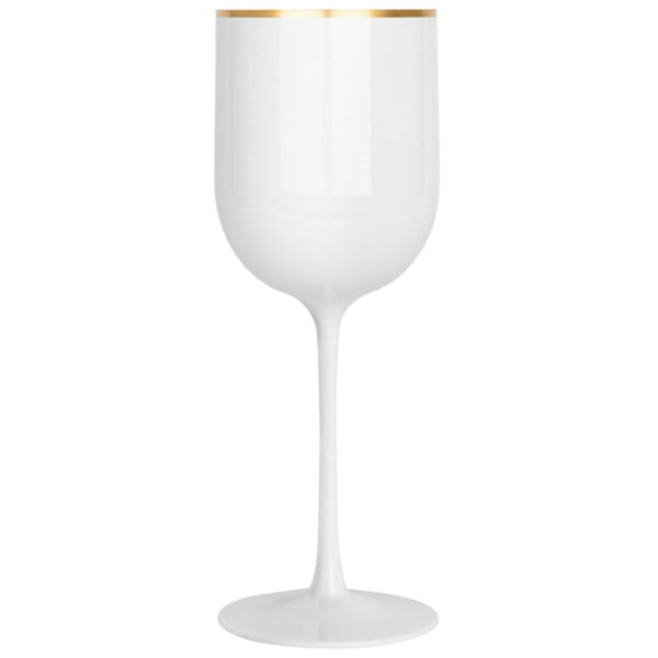 Gold Rim Wine Glasses- 5 ct