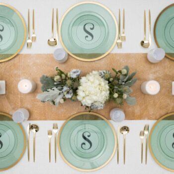 Chargers Green With Gold Rim - 8 Count