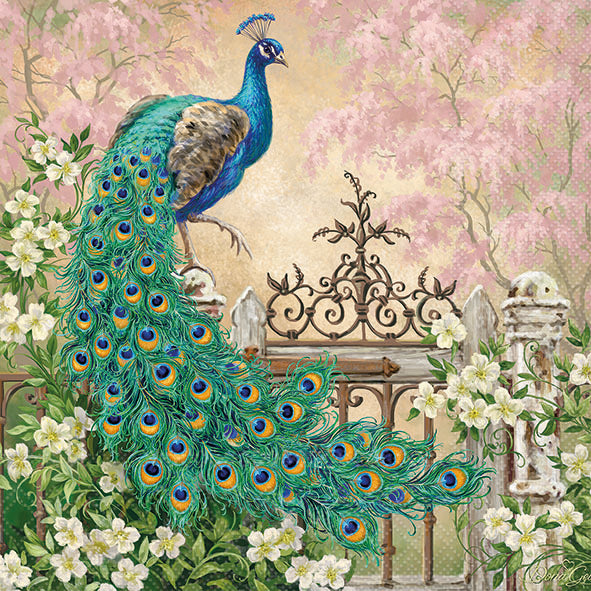 Noble Peacock Lunch Napkin - 20 Count - The Closeout Connection