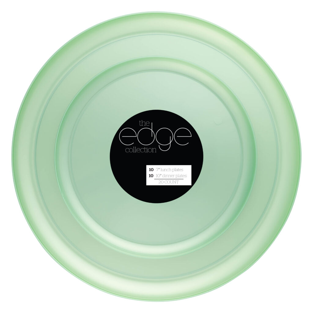 Edge 7″ & 10″ Plates Green Pearl Combo