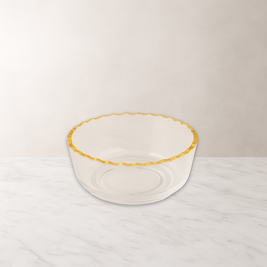 Monte Carlo Large Gold Rimmed Bowl 69oz - The Closeout Connection