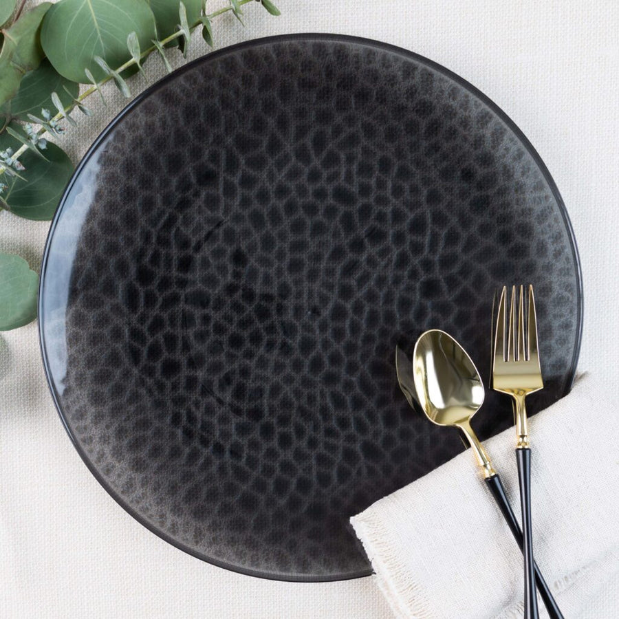 Table Setting Hammered Organic Chargers 4 Count - The Closeout Connection