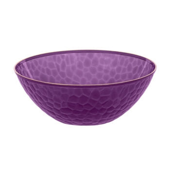 Organic Hammered Plates Purple/Gold Rim- 10 Count