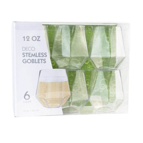 Stemless Goblets Hexagon- 6 Count
